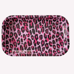 Sourpuss Rosa Leopard Stor Plåtbricka