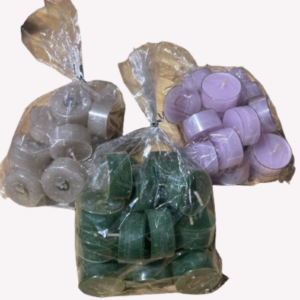 Teljus I Plastkopp Rund Beige 20-pack