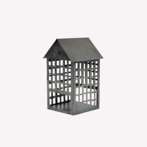 Hus Metall Old Grey Liten