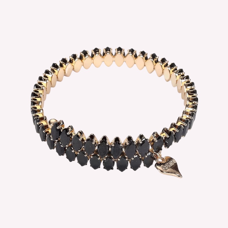 Gemini Armband Guld/Svart Sten