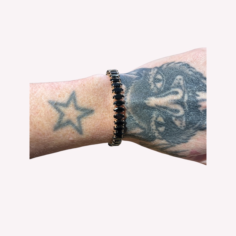Gemini Armband Guld/Svart Sten - Bild 2