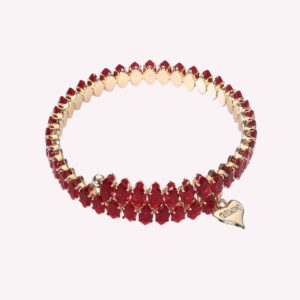 Gemini Armband Guld/Röd Sten