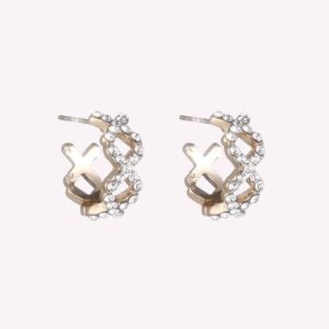 Gemini Örhängen Ring/Kors Guld