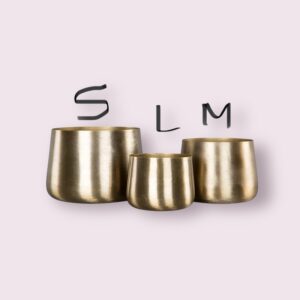 Kruka Rundad I Borstad Mässing Liten